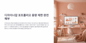 디자이너잡 포트폴리오 용량 제한 완전 해부