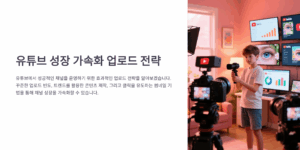 유튜브 성장 가속화 업로드 전략