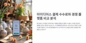 아이디어스 결제 수수료, 경쟁 플랫폼과 비교