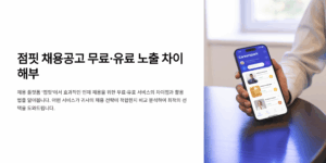 점핏 채용공고 무료·유료 노출 차이 해부