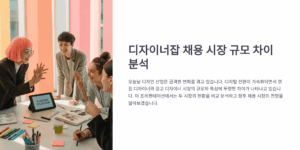 디자이너잡 채용 시장 규모 차이 분석