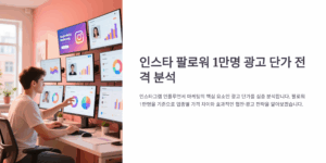 인스타 팔로워 1만명 광고 단가 전격 분석