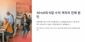 30·40대 N잡 수익 격차의 진짜 원인
