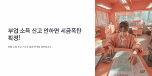 부업 소득 신고 안하면 세금폭탄 확정