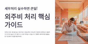 세무처리 실수하면 큰일! 외주비처리