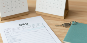 상속 재산과 기초연금 신고 기한을 알리는 달력과 서류가 놓인 책상
