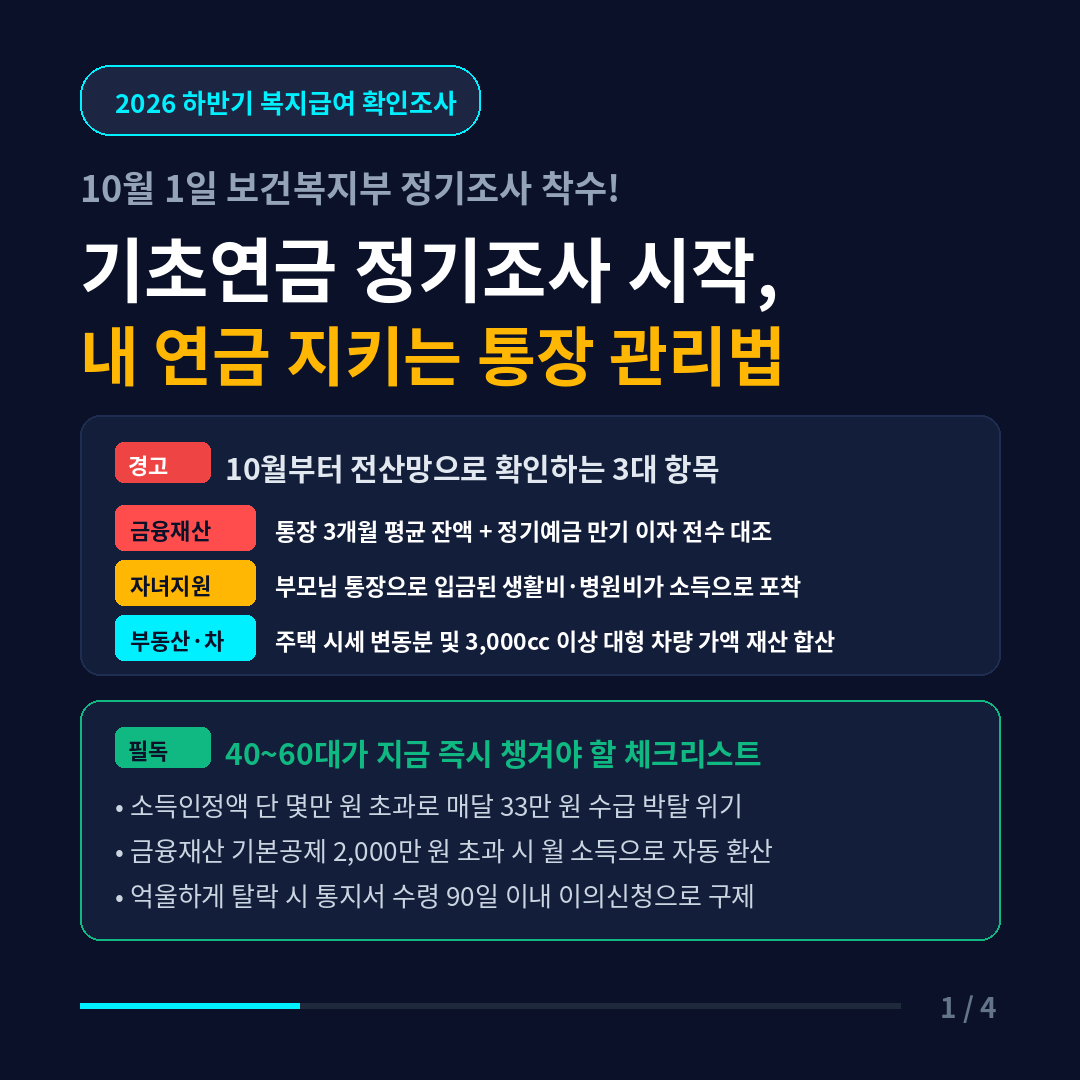 2026년 기초연금 수급과 자산 관리의 균형을 나타내는 이미지