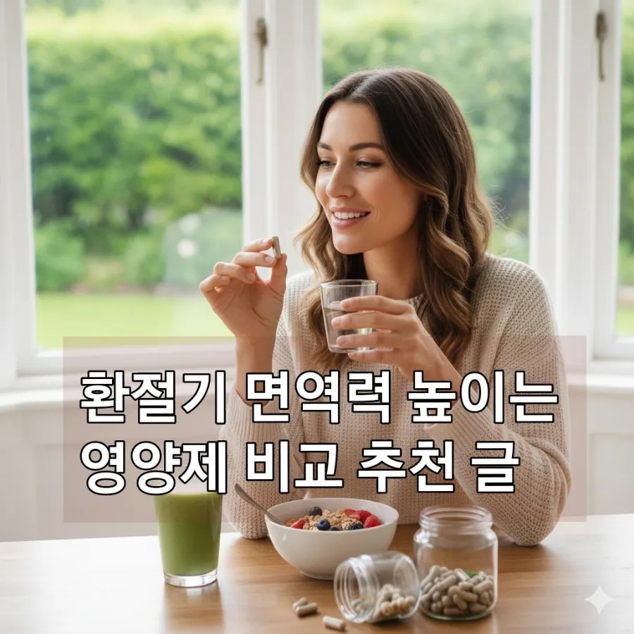 환절기 면역력 관리의 중요성을 보여주는 이미지
